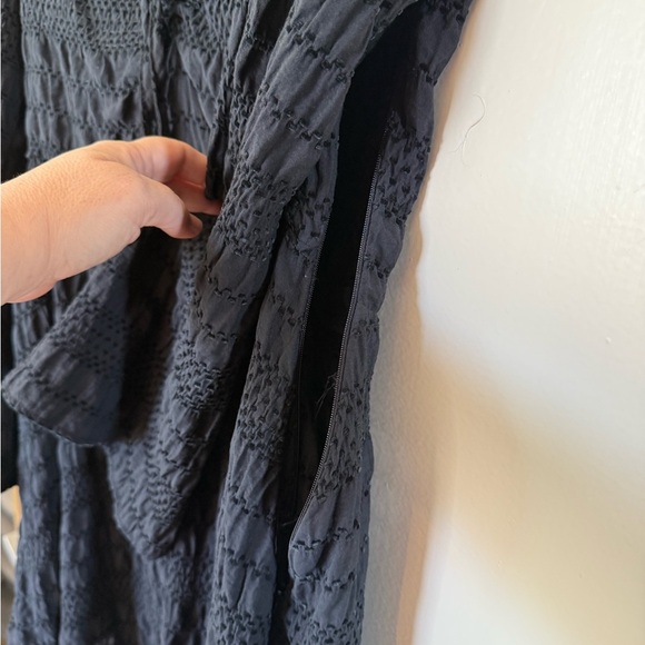 Disturbia Black Long Bell Sleeve V-Neck Mini Dress in Size 6 - Picture 6 of 9